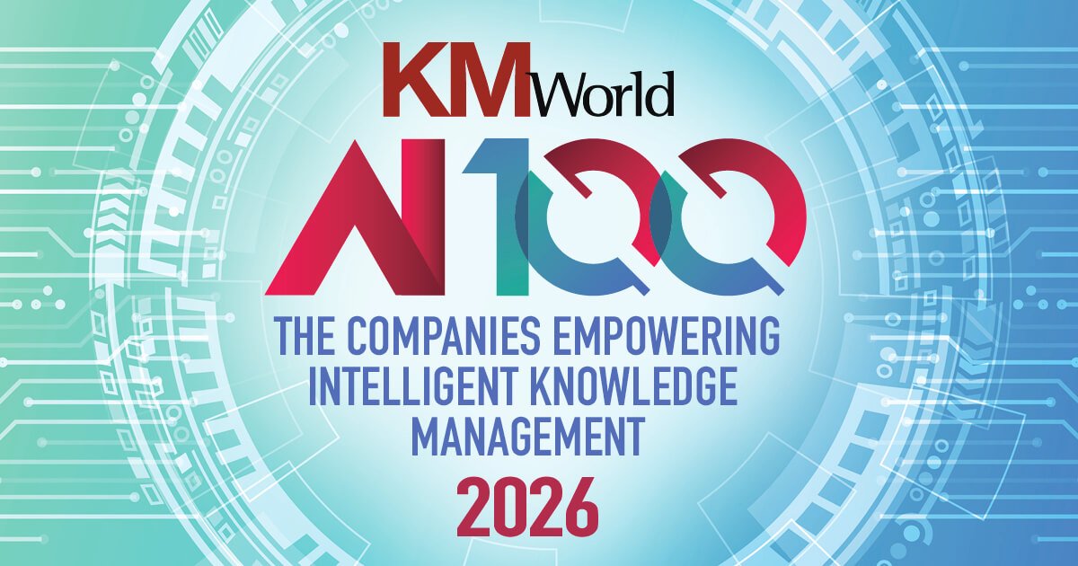 KMWorld AI 100 2026