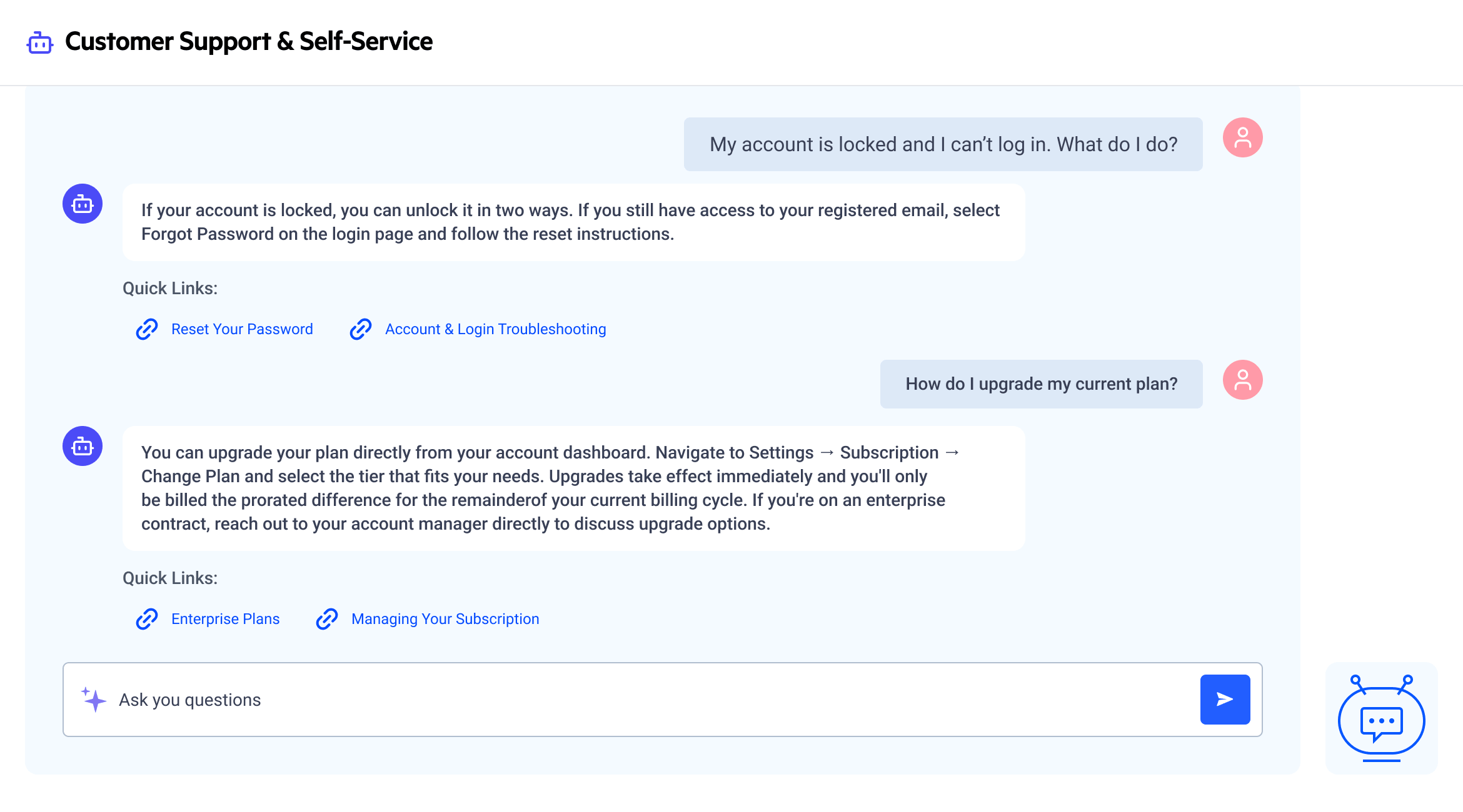 Customer Support and Self-Serivce
